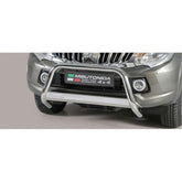 Mitsubishi L200 Series 5 2016 On Misutonida Eu Approved Front A-bar - 63mm - Stainless Finish